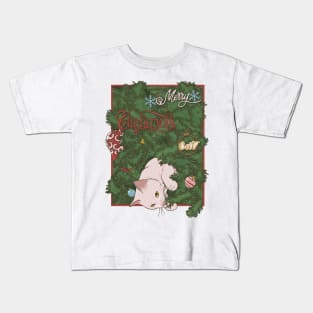 Christmas Cat Kids T-Shirt